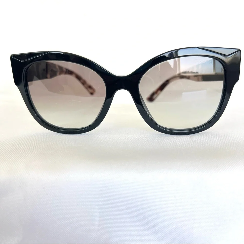PRADA PR 02WS 01MOA7 54 Gray Lens Black Tortoise Frame Cat Eye Gradient Sunglass